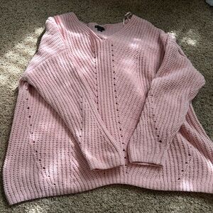 New Directions Medium Baby Pink Knit Sweater